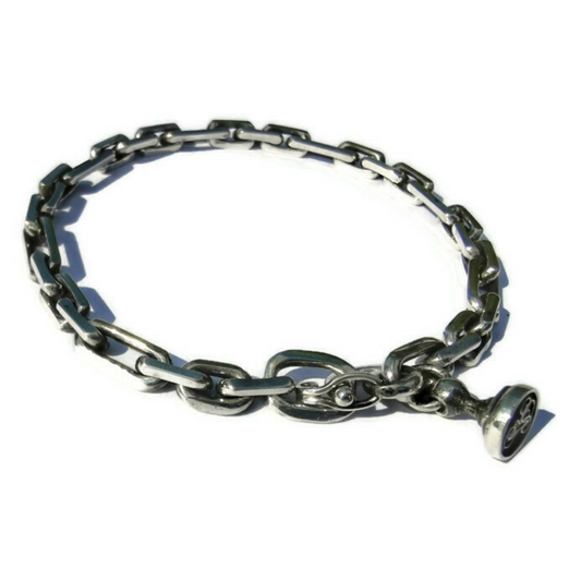 Venice Anchor Weave Chain Bracelet - Handmade with Personalized Seal and Exclusive Clasp