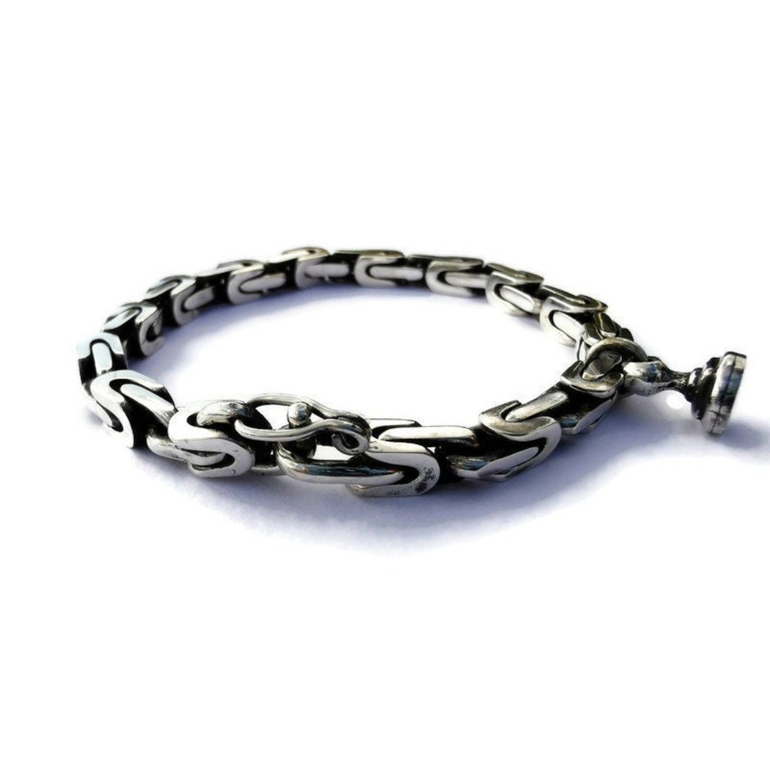 Stunning and Secure Handmade Moscow Bit Bracelet with Unique Clasp Design