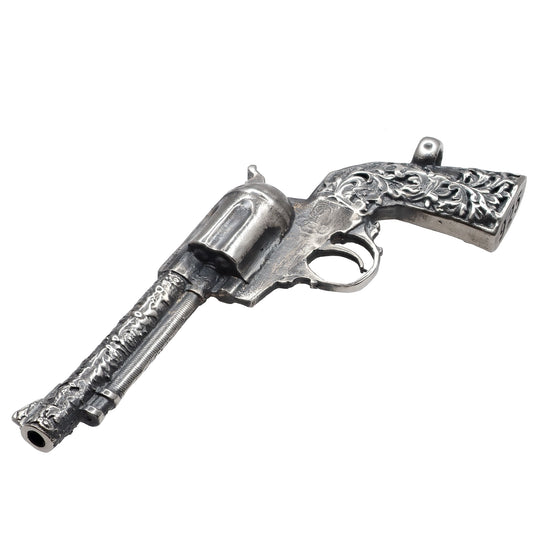 Colt revolver necklace in silver, wild old west jewelry for men