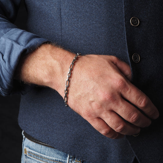 Venice Anchor Weave Chain Bracelet - Handmade with Personalized Seal and Exclusive Clasp