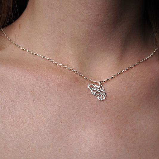 Delicate Handmade Butterfly Wing Necklace: Simple, Elegant, and Unique