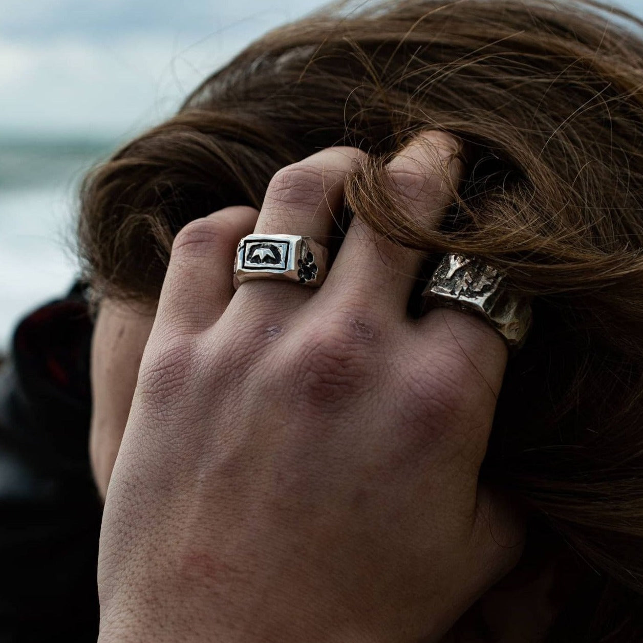 Antique-Inspired King Arthur Crown Signet Ring