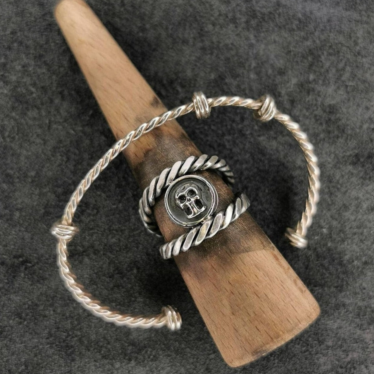 Pirate Adventure Ring with Antique Skull Coin