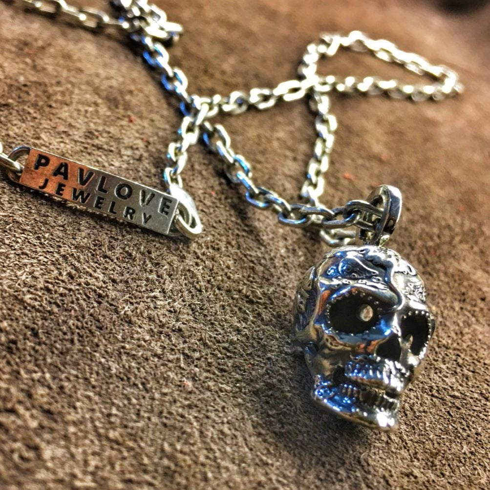 Day of the Dead Calavera Sugar Skull Necklace