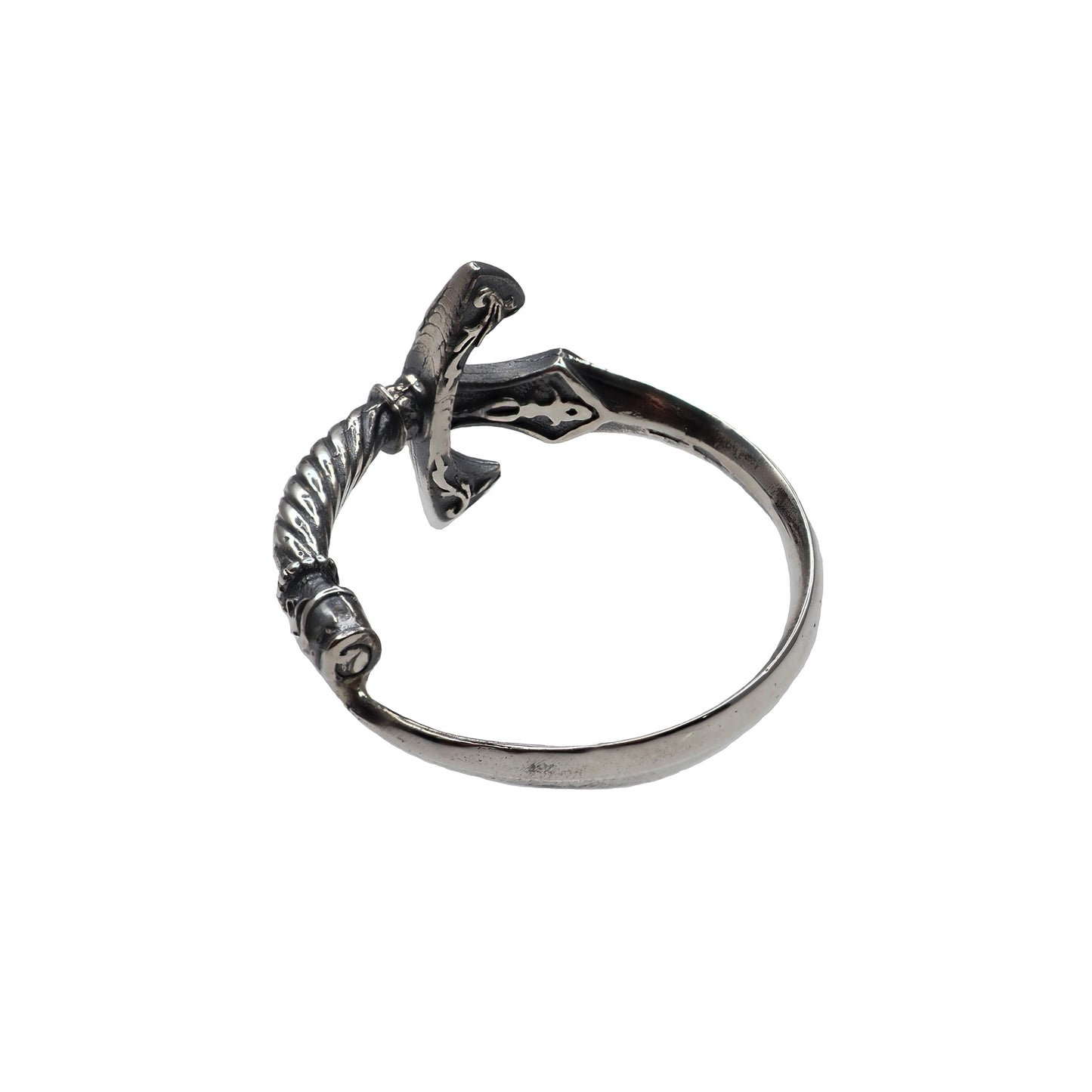king arthur sword ring on the white background