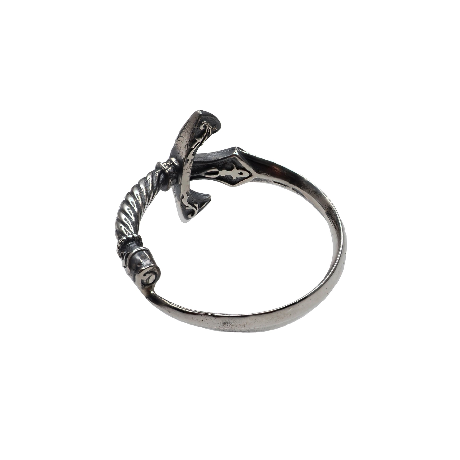 king arthur sword ring on the white background