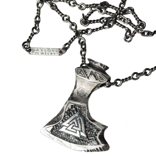Viking Axe Necklace - Power and Beauty of the Storm Breaker