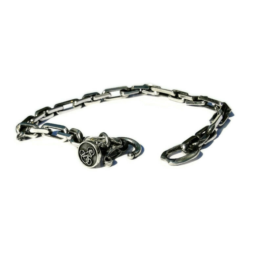 Venice Anchor Weave Chain Bracelet - Handmade with Personalized Seal and Exclusive Clasp