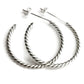 Elegant Twisted Rope Hoop Earrings with Push-Back Closure - Available in 3 Finishes