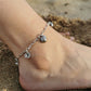 Summer SeaShell Anklet: Elegant Bracelet with Silver Cast Charms