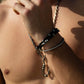 Men's Silver Pirate Fish Hook Skull Pendant Necklace