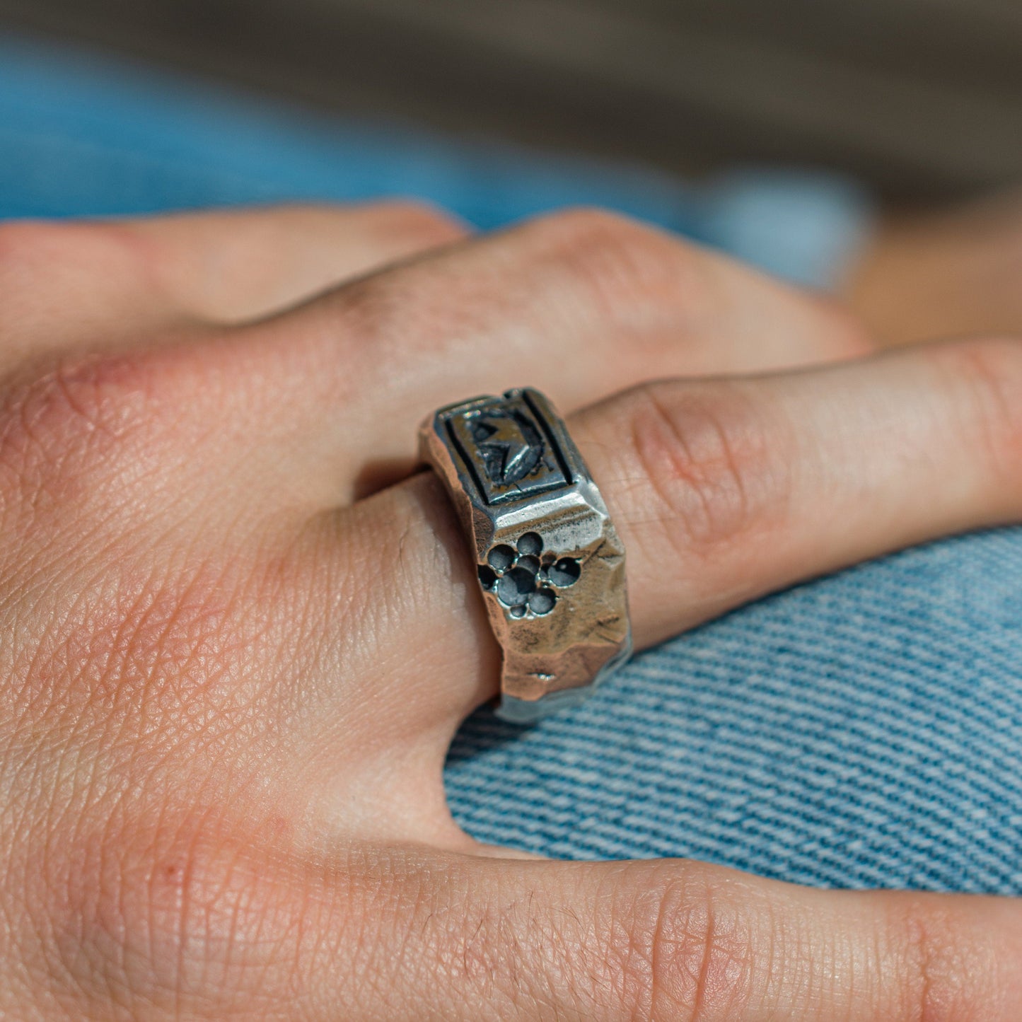 Antique-Inspired King Arthur Crown Signet Ring