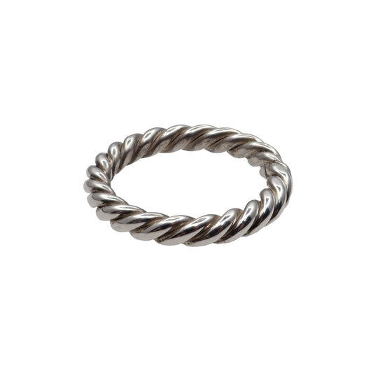 Sterling silver twisted rope ring